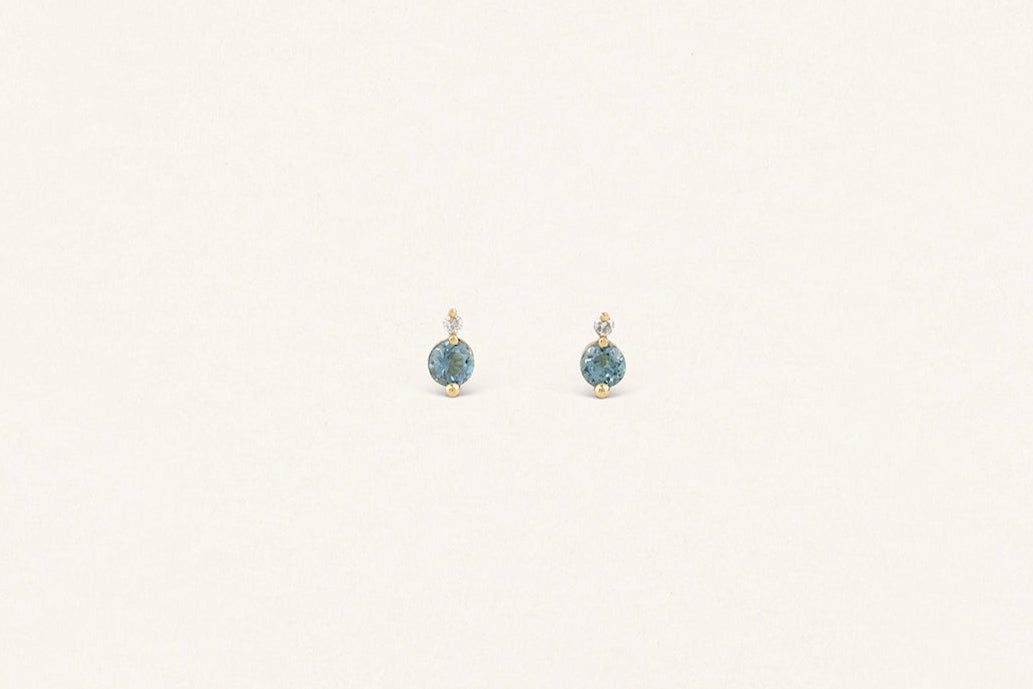 AVALON | London blue topaz & diamonds studs