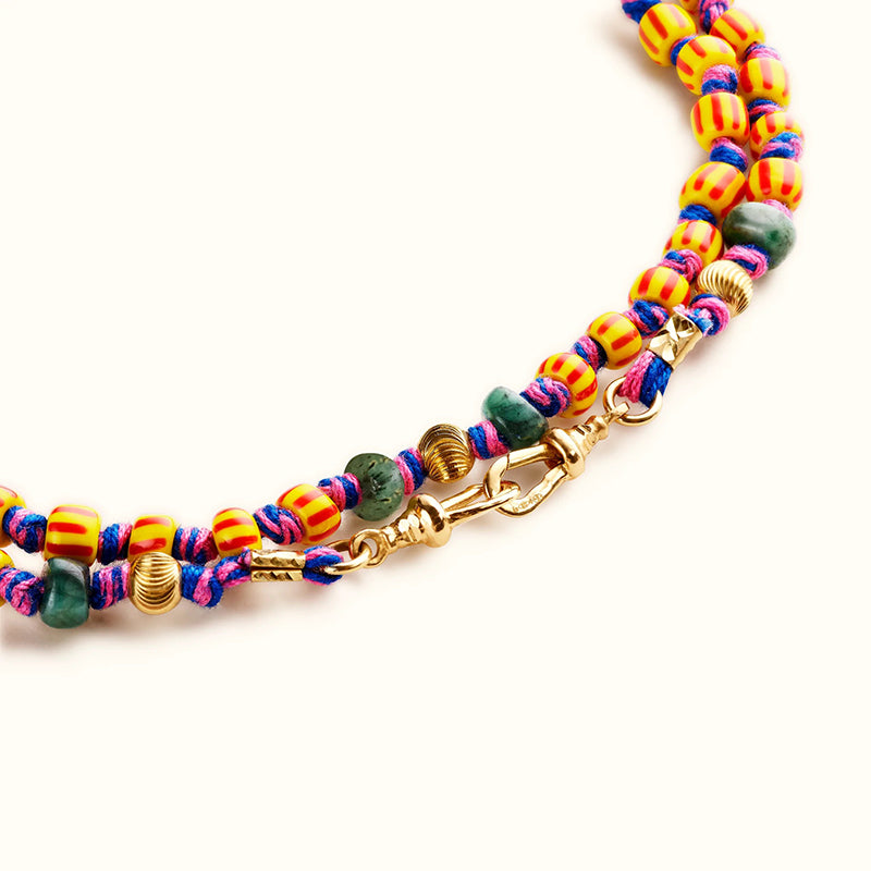 MARIE LICHTENBERG | Ghana mauli beads yellow & red