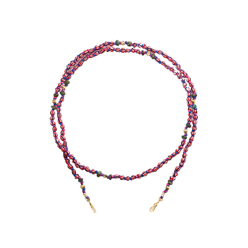 MARIE LICHTENBERG | Ghana Mauli beads Black & Pink