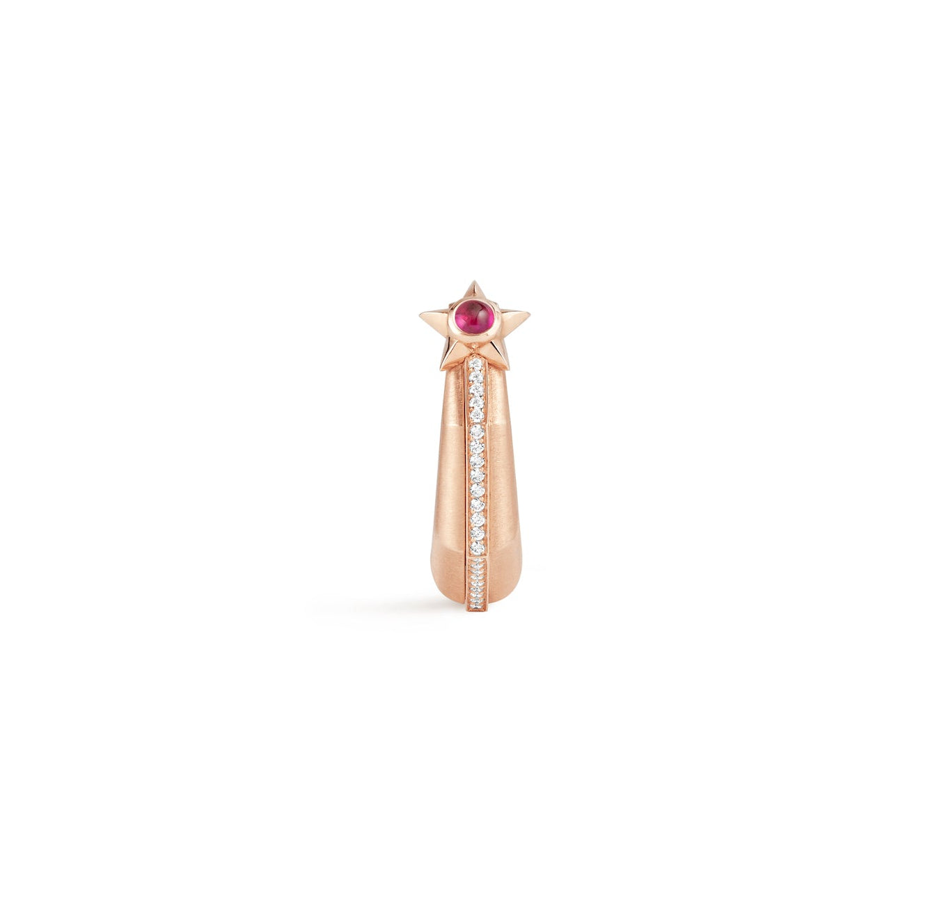 MARIE LICHTENBERG | Baba medium earring with diamonds and ruby