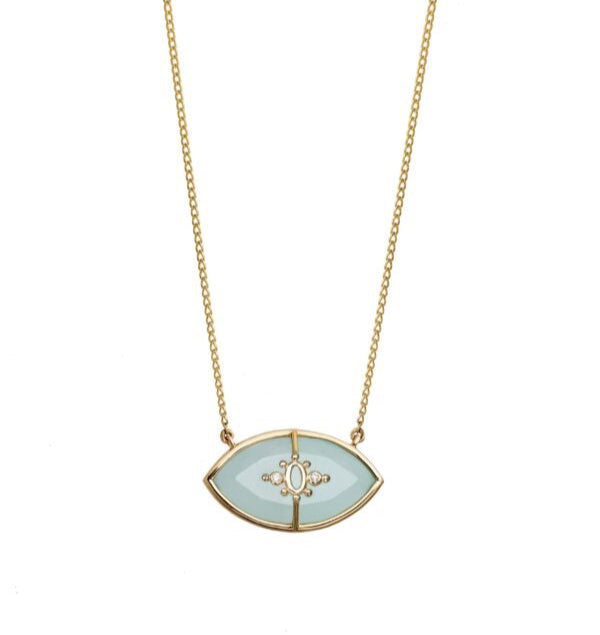 DANAI GIANNELLI | Paradiso Perduto necklace | aqua blue chalcedony