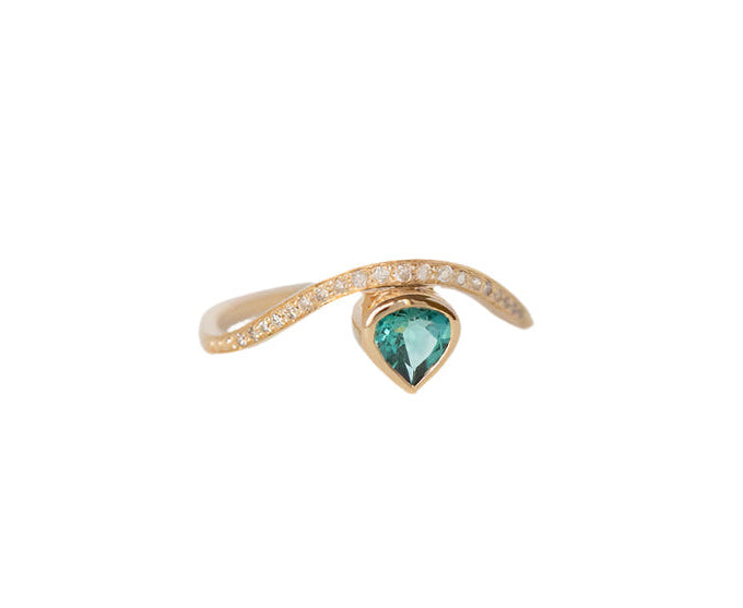 CELINE DAOUST | Tourmaline & Diamonds Wave Ring
