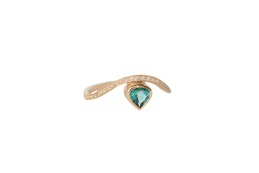 CELINE DAOUST | Tourmaline & Diamonds Wave Ring