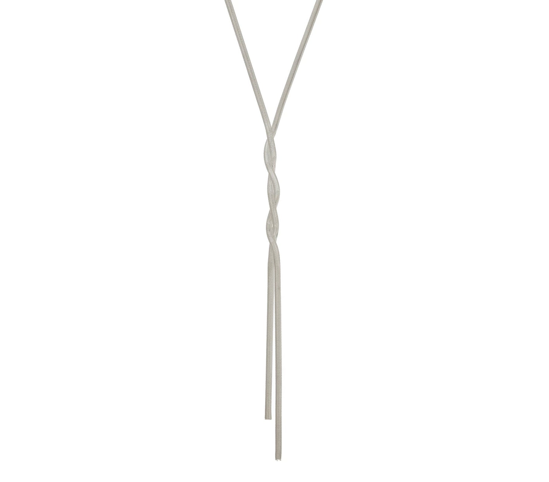 MAGGOOSH | Twister Lariat Silver necklace