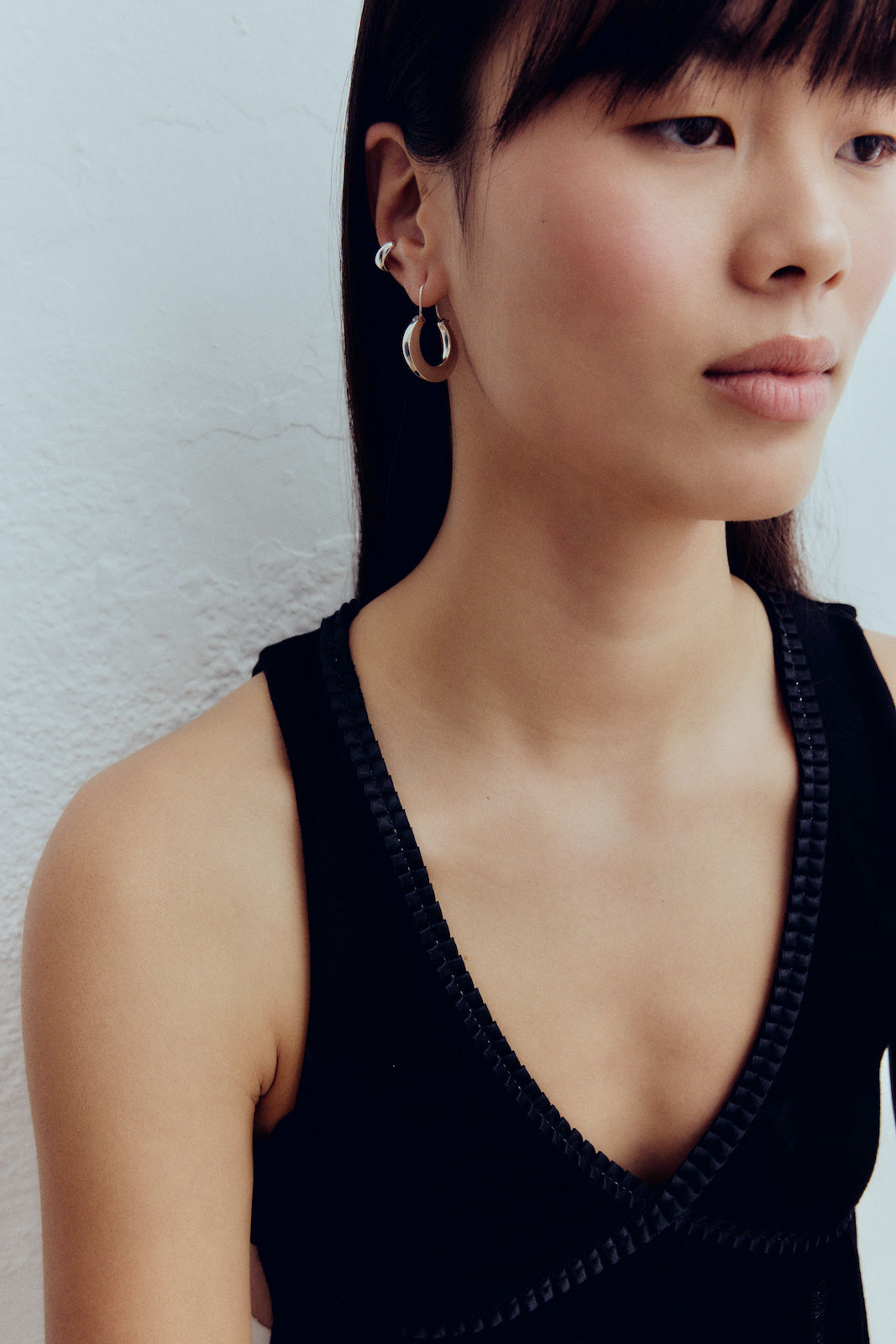 HELENA ROHNER | FLAT WIDE SILVER EARRINGS