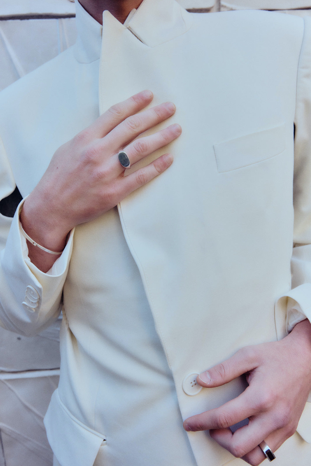 HELENA ROHNER | Thin flat silver bracelet