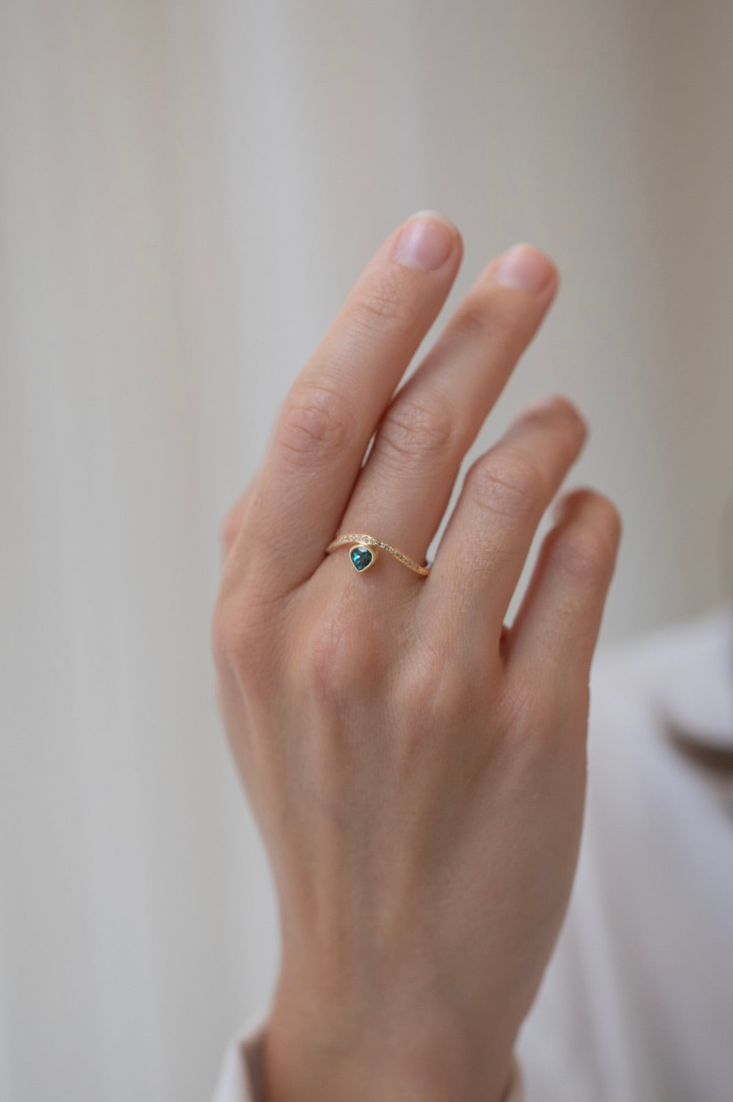 CELINE DAOUST | Tourmaline & Diamonds Wave Ring