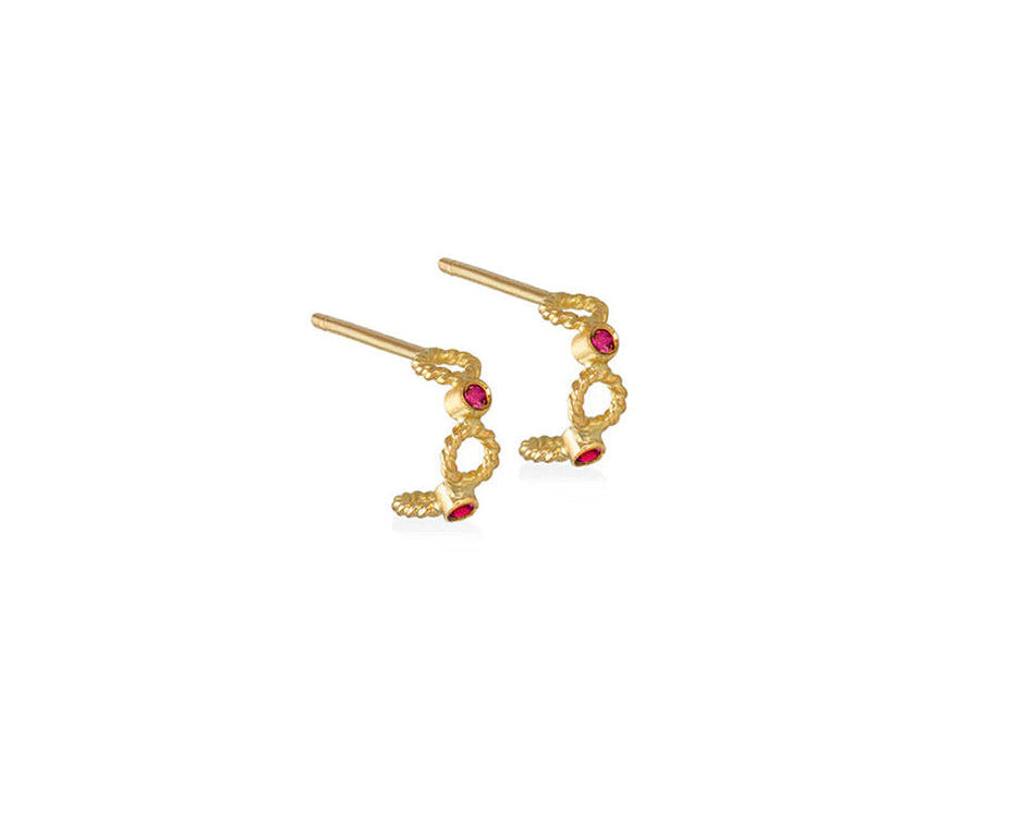 CHRISTINA SOUBLI | Eternity hoops with rubies