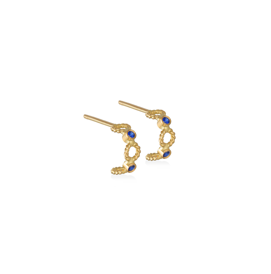CHRISTINA SOUBLI | Eternity hoops blue sapphires