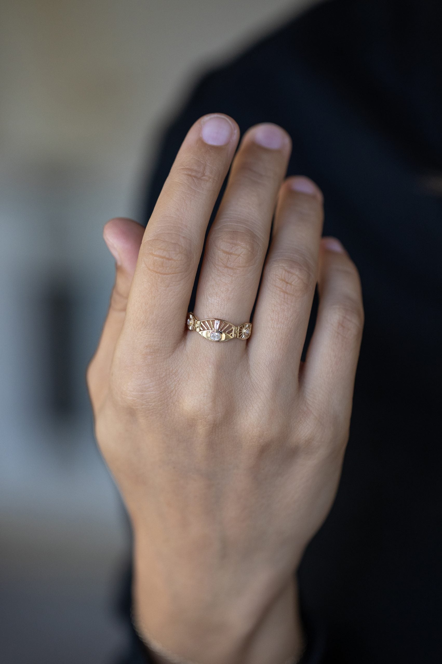 CELINE DAOUST | Dream Maker Oval Eye Diamond Articulated Ring