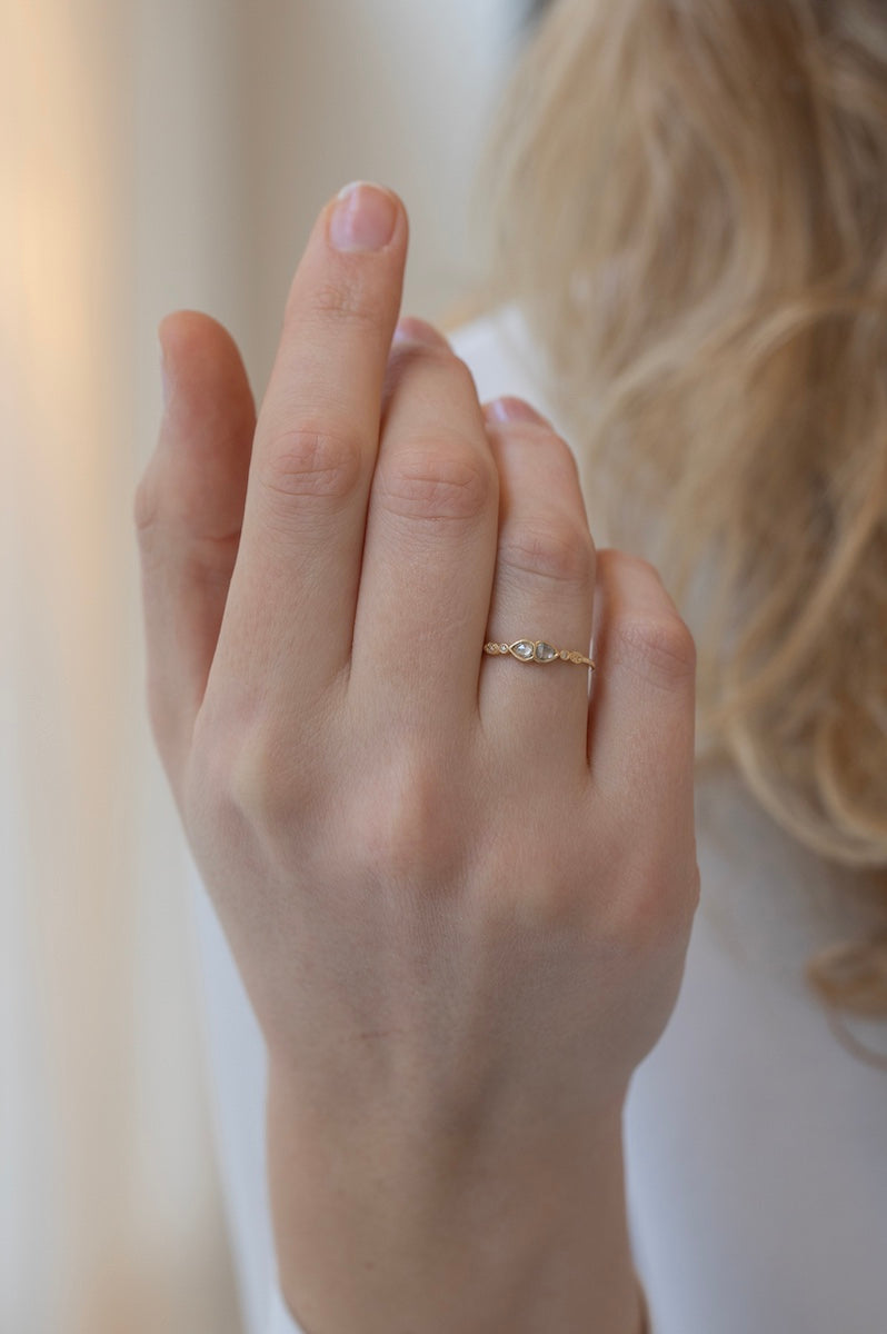 CELINE DAOUST | Grey diamond and diamonds Ring