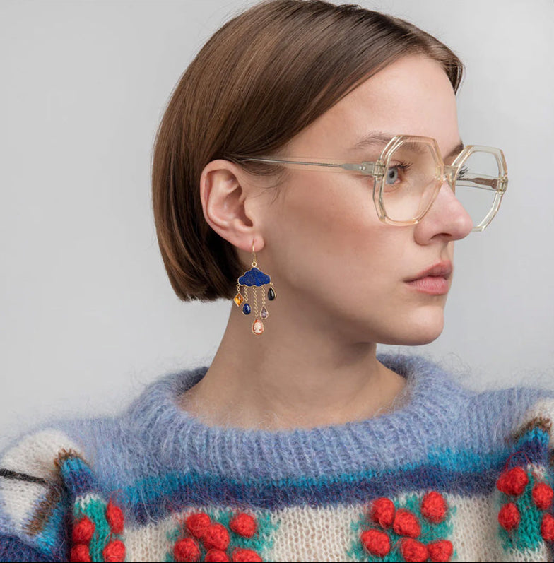 GRAINNE MORTON | Cloud & Rain Chain Drop Earrings