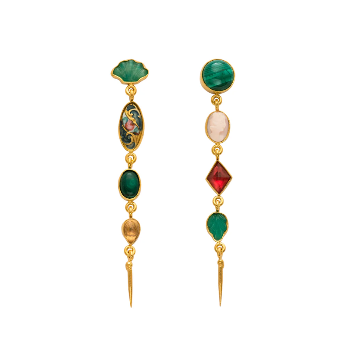 GRAINNE MORTON | FOUR CHARM VICTORIAN DROP EARRINGS