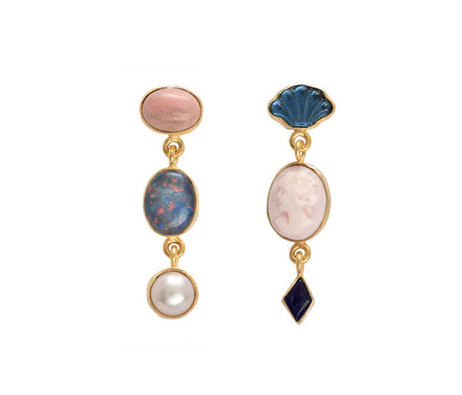 GRAINNE MORTON | Three Charm Moving Drop Earrings