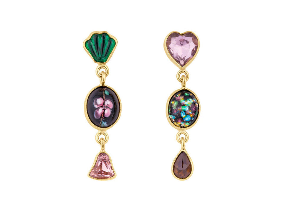 GRAINNE MORTON | Three Charm Moving Drop Earrings (Copy)