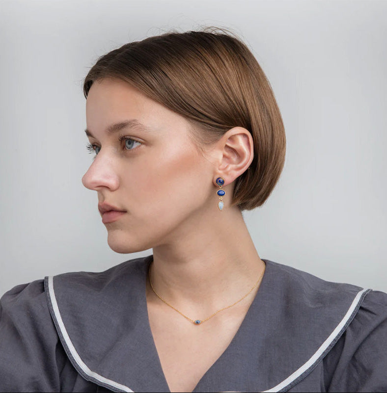 GRAINNE MORTON | Three Charm Moving Drop Earrings