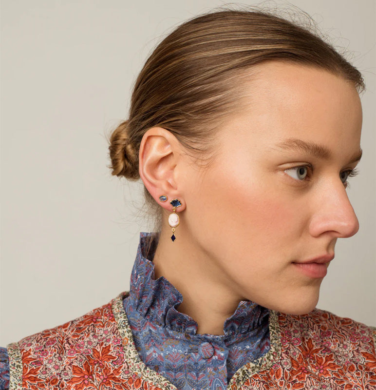GRAINNE MORTON | Three Charm Moving Drop Earrings