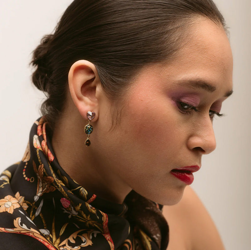 GRAINNE MORTON | Three Charm Moving Drop Earrings (Copy)