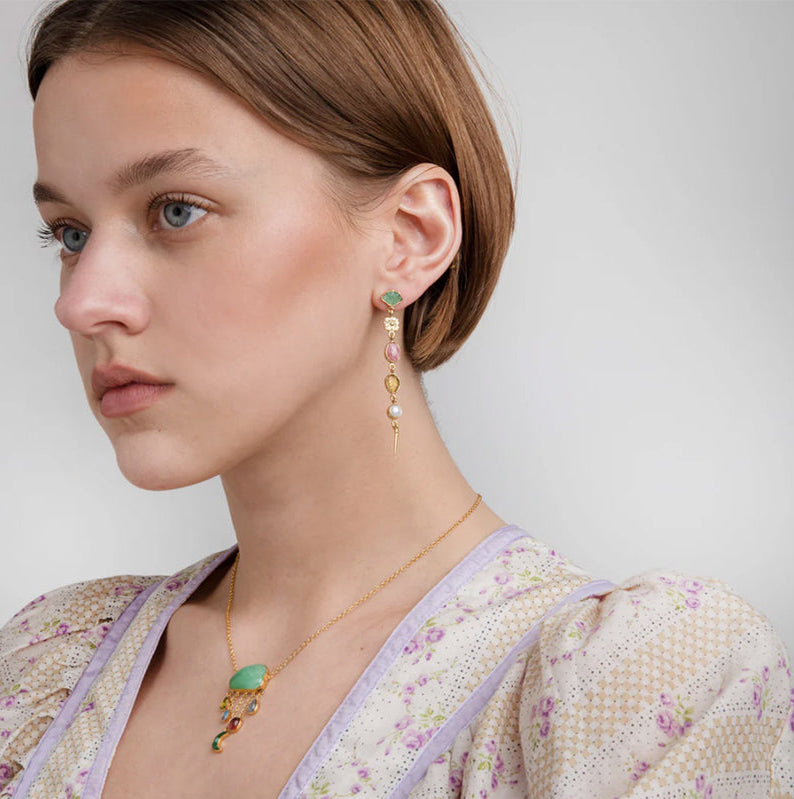 GRAINNE MORTON | FIVE CHARM VICTORIAN DROP EARRINGS