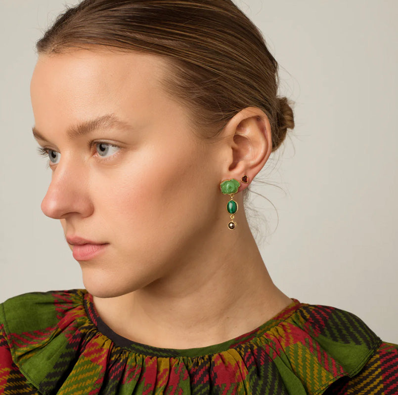 GRAINNE MORTON | Three Charm Moving Drop Earrings
