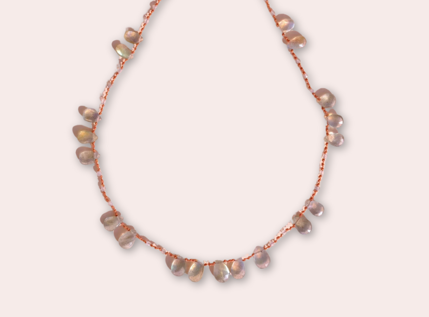 IVARENE | Offset Necklace with Labradorite