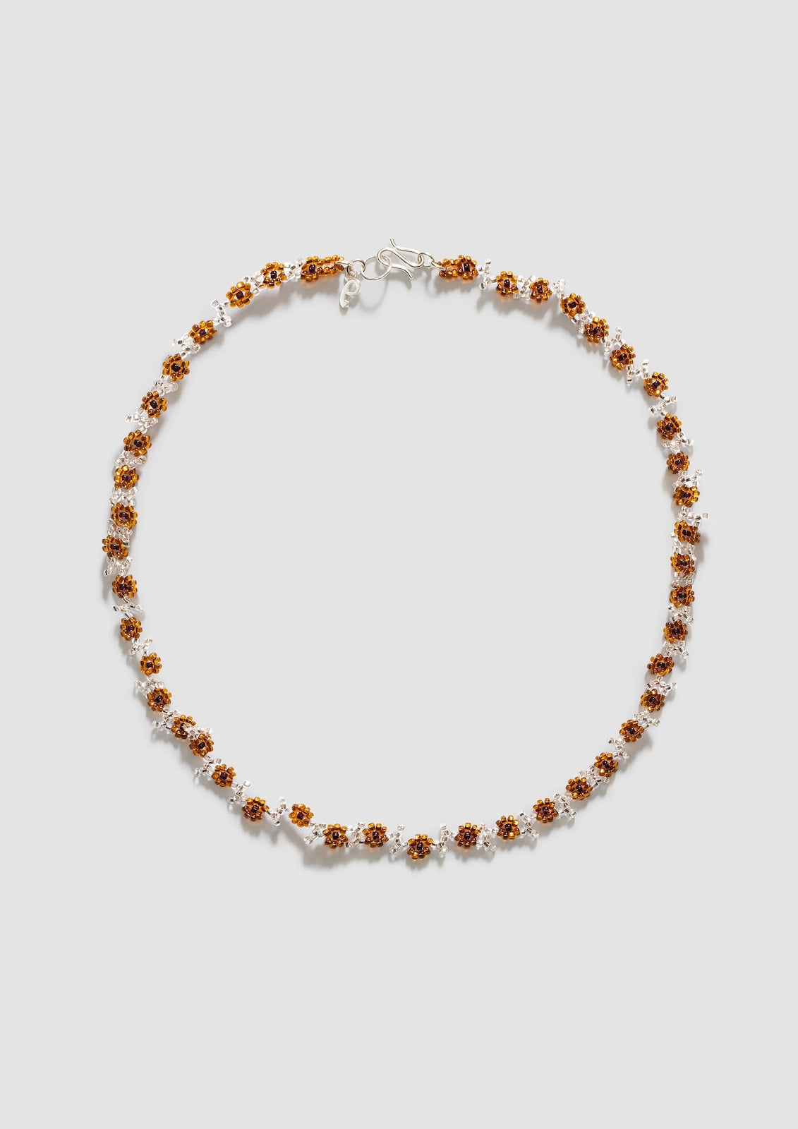 PURA UTZ | BROWN FLOWER NECKLACE