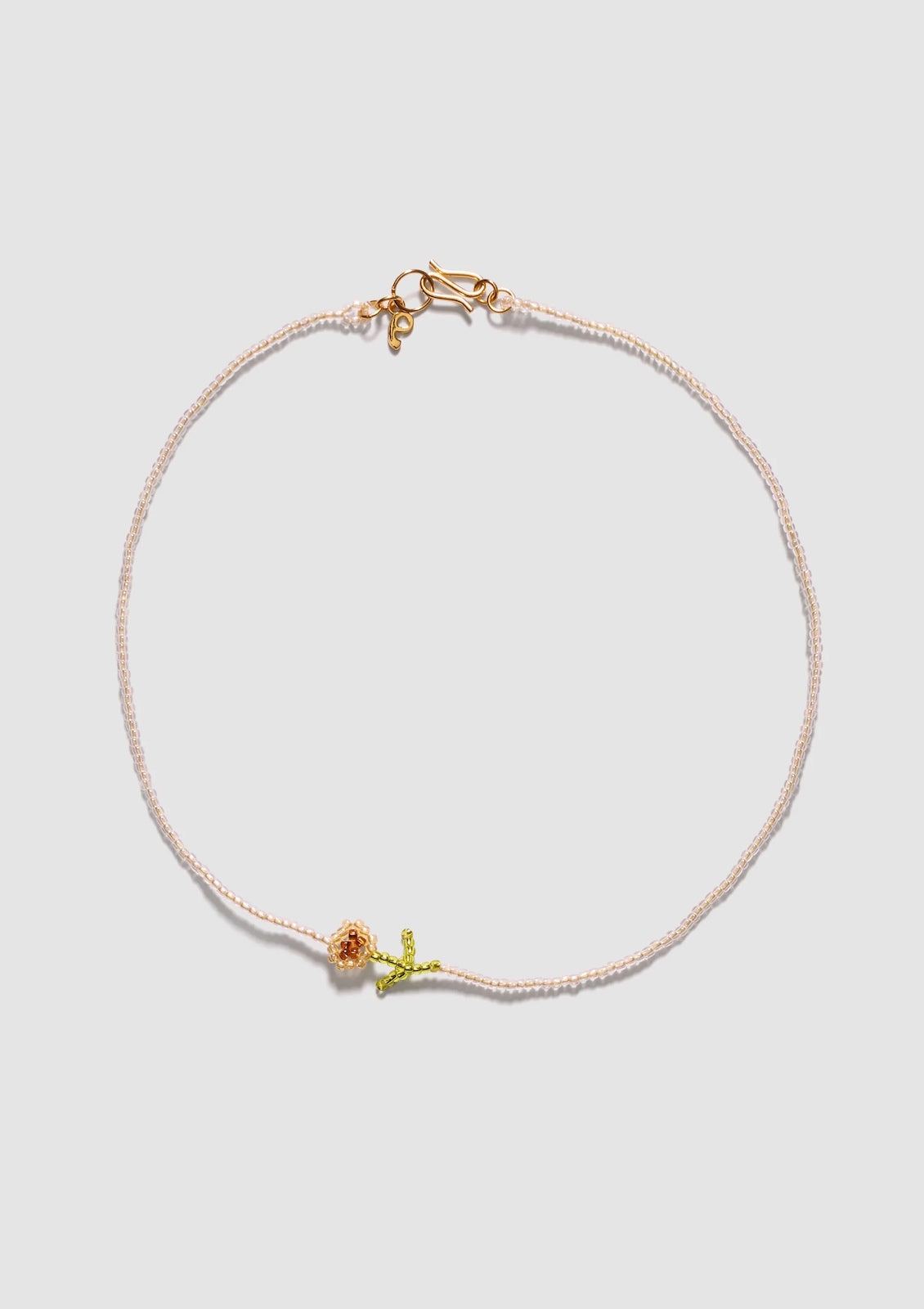PURA UTZ | MINI BROWN FLOR NECKLACE