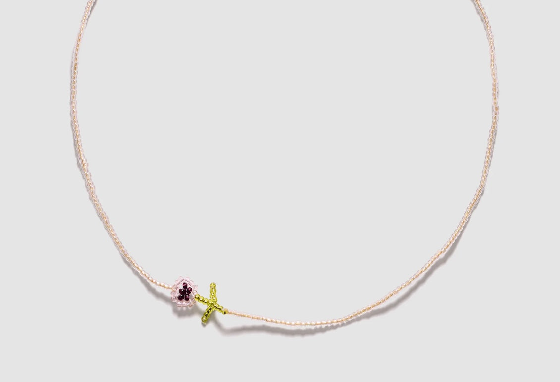 PURA UTZ | MINI PURPLE FLOR NECKLACE