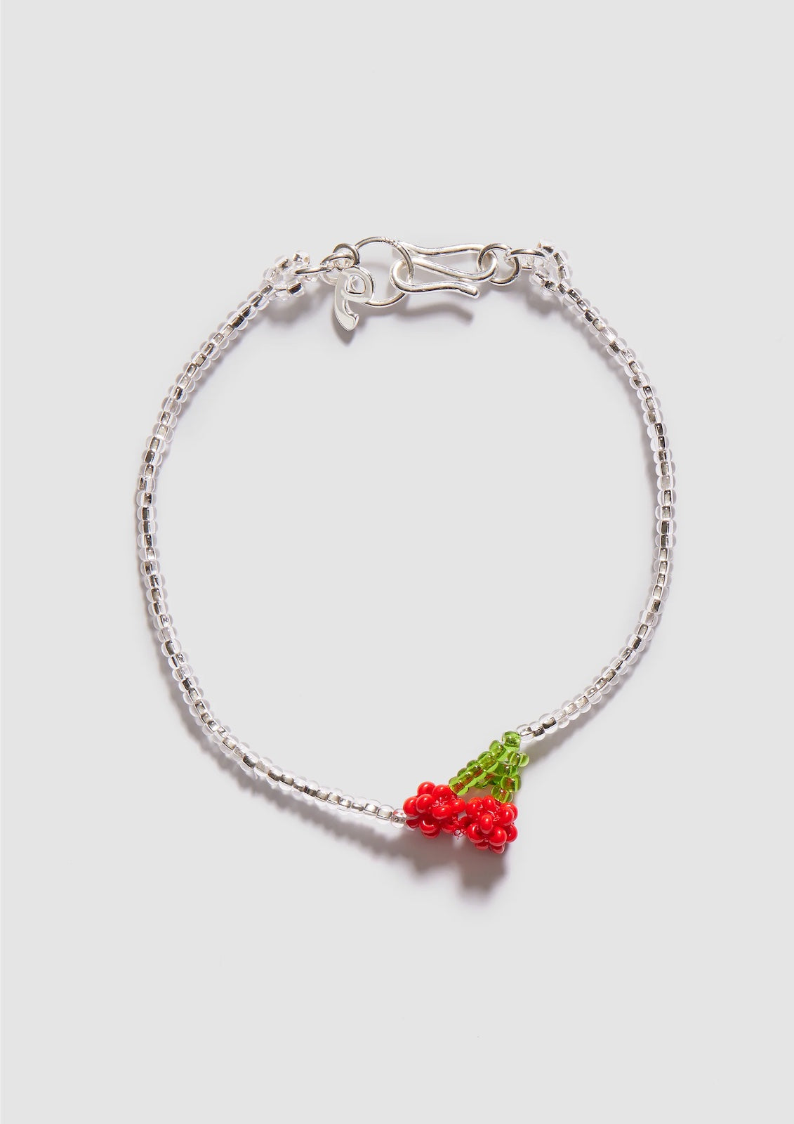 PURA UTZ | MINI SILVER CHERRY  BRACELET