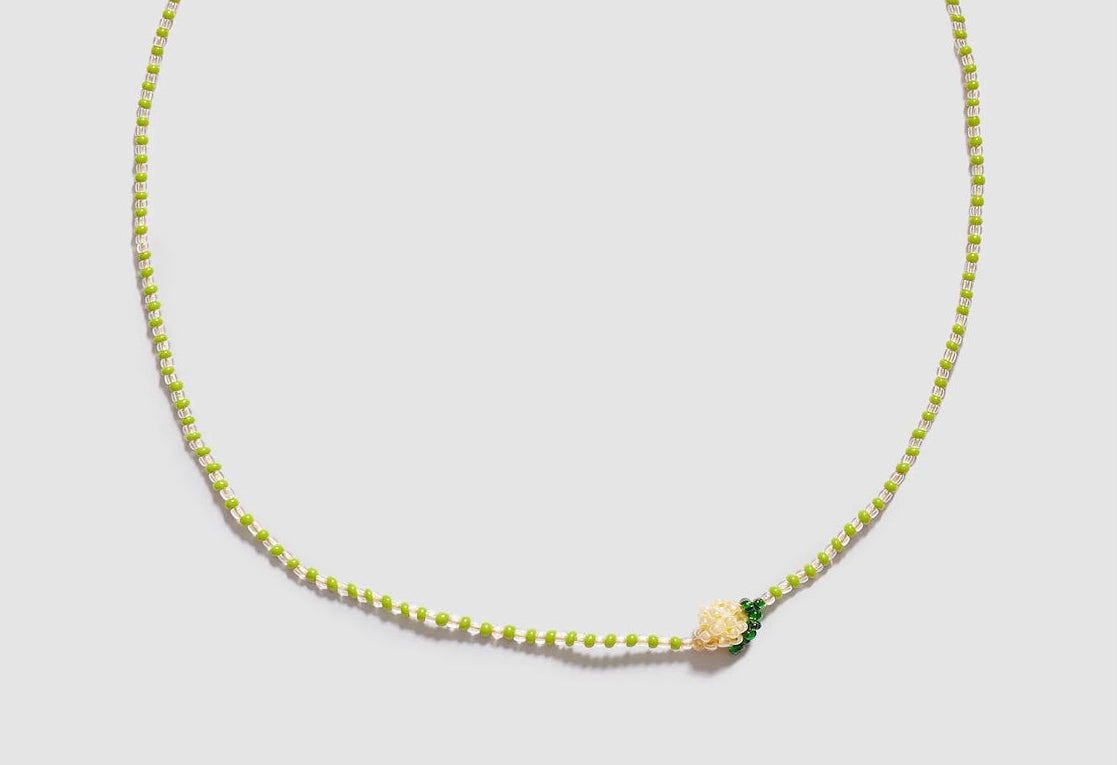 PURA UTZ | MINI STRIPED LEMON NECKLACE