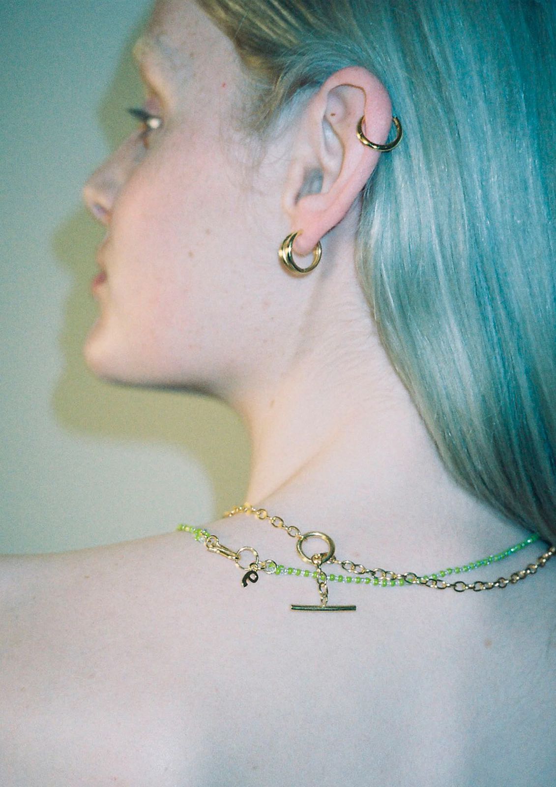 PURA UTZ | MINI STRIPED LEMON NECKLACE