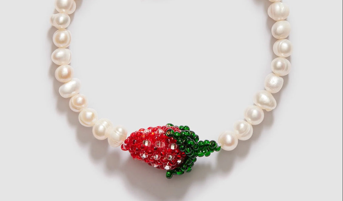PURA UTZ | PEARL STRAWBERRY BRACELET