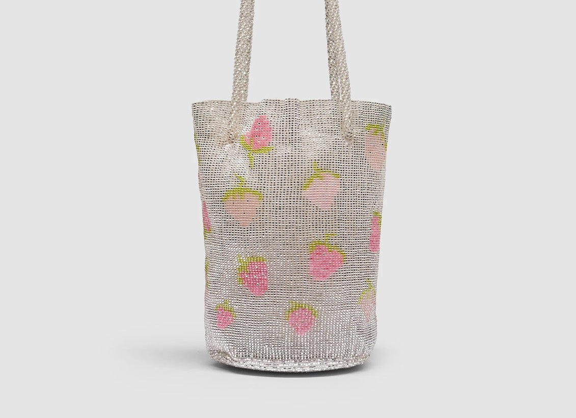 PURA UTZ | SILVER STRAWBERRY POUCH