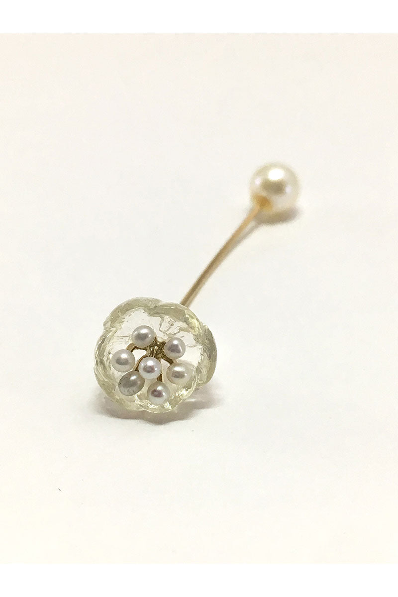 SIMMON SATO | CLEAR FLOWER LONG EARRING | TULIP