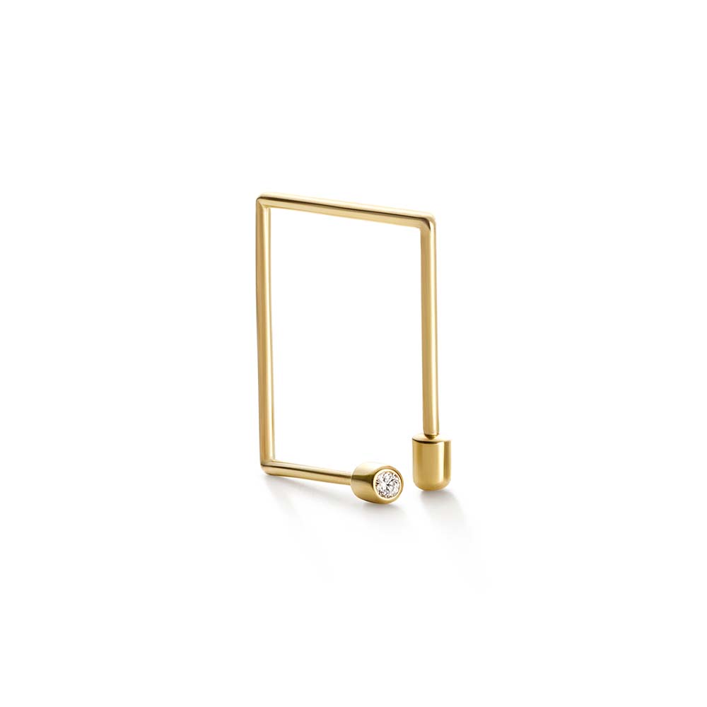 SHIHARA | Diamond Twist Square Earring 02