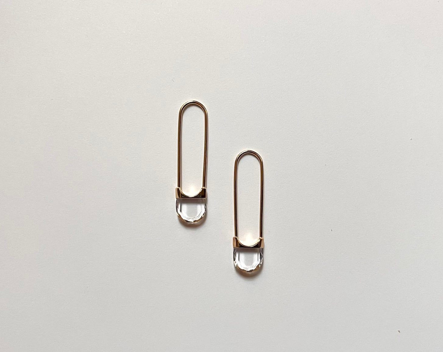 SIMMON SATO | DROP QUARTZ EARRINGS | OVAL SHORT