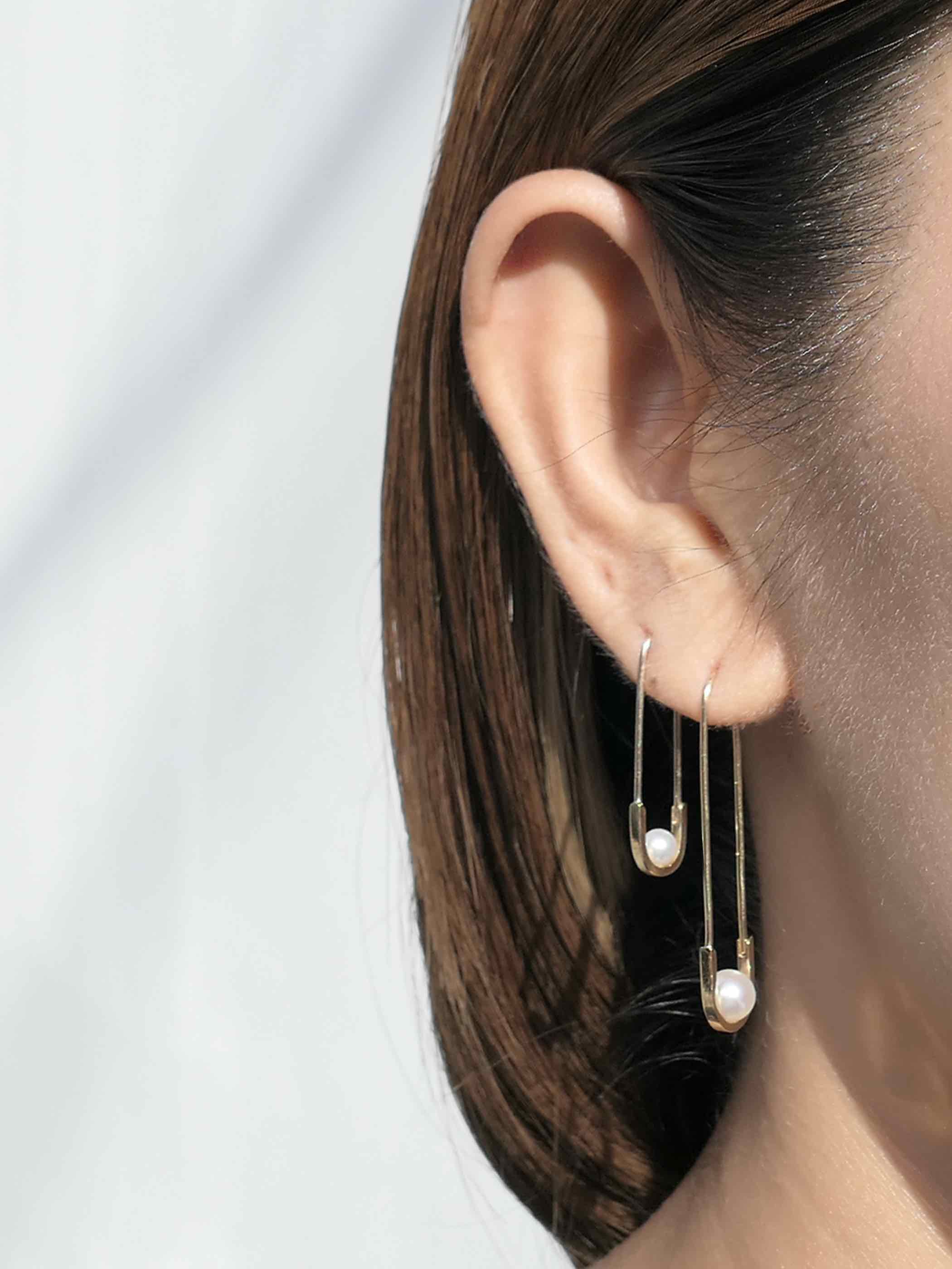 SIMMON SATO | Drop Pearl Earrings | Long