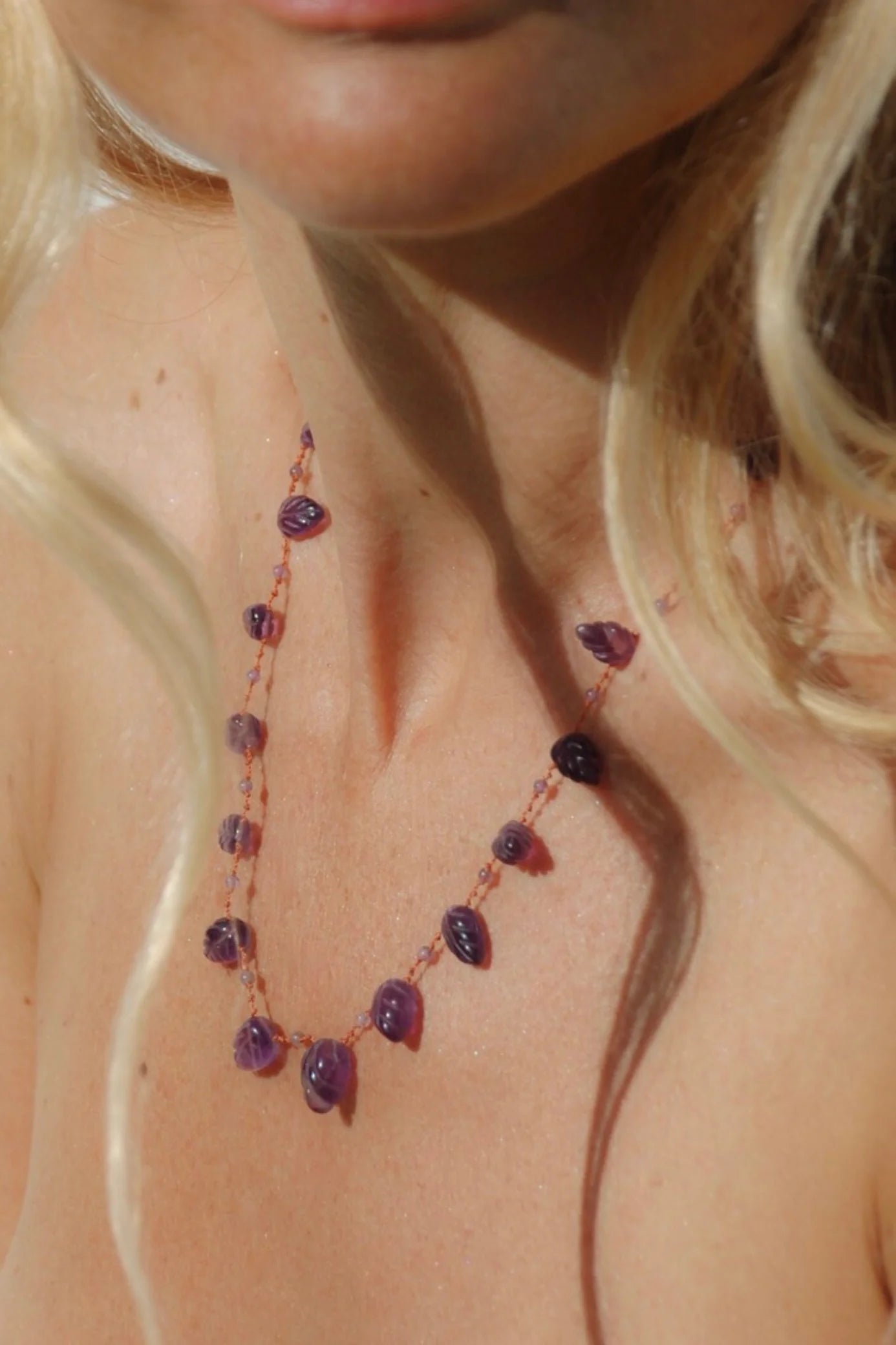 IVARENE | DROPS & BEADS NIILO FEUILLE NECKLACE