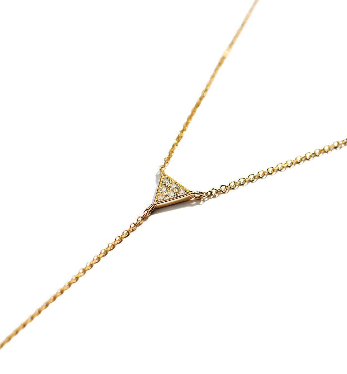 LITO | Mini Ellipse diamond triangle necklace