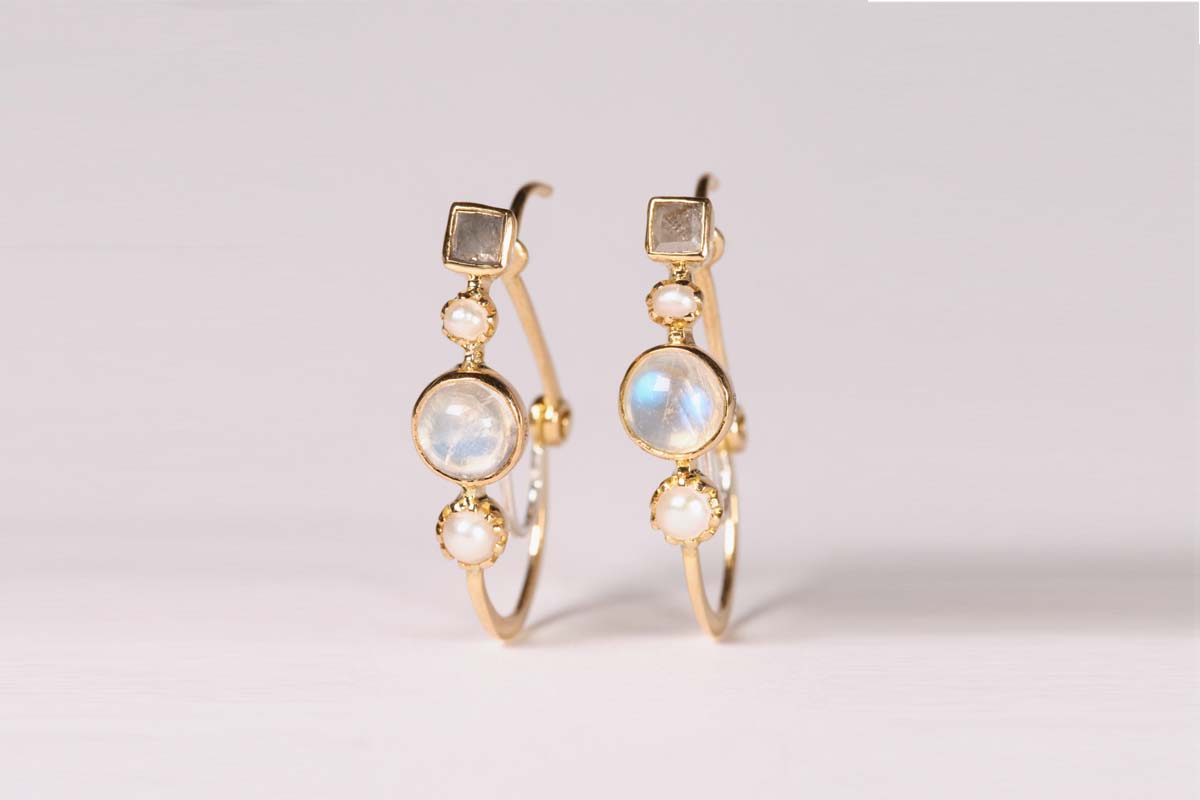 Dorette | Moonstone earrings