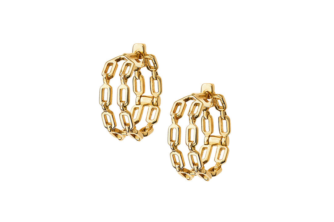 LITO | Extra small double chain earrings