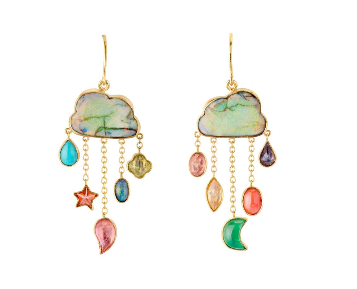 GRAINNE MORTON | CLOUD & RAIN CHAIN DROP EARRINGS