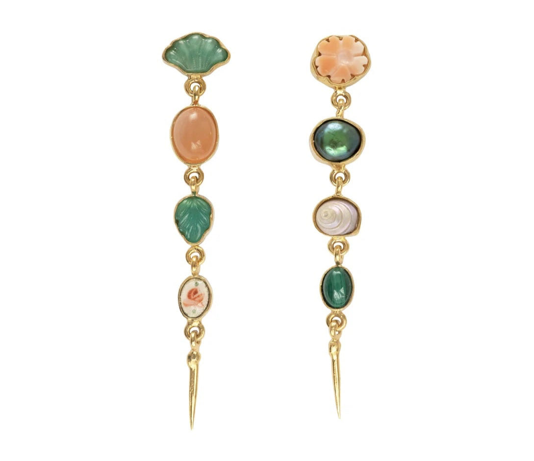 GRAINNE MORTON | FOUR CHARM VICTORIAN DROP EARRINGS