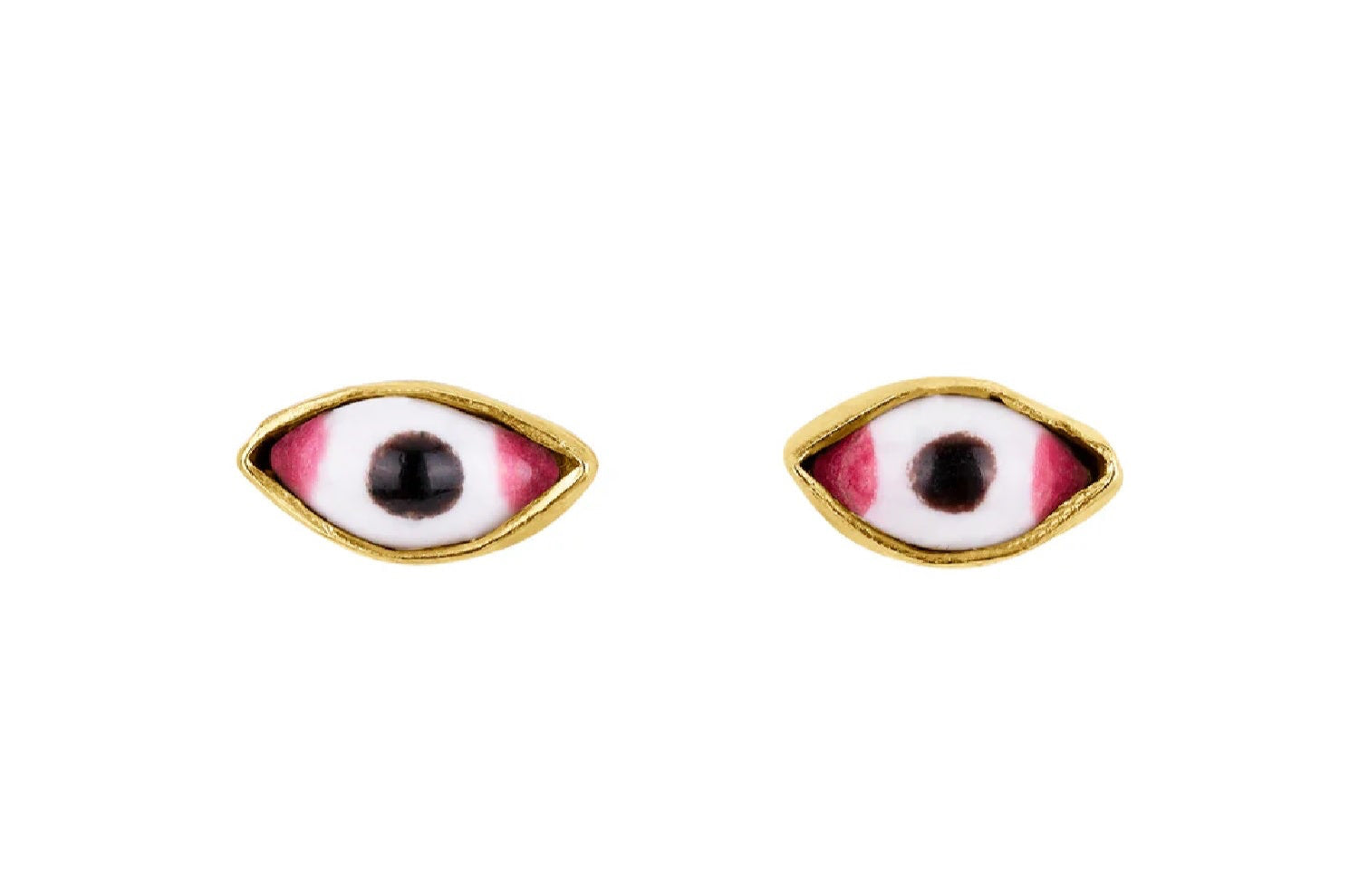 GRAINNE MORTON | PINK ENAMEL EYE STUDS