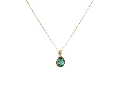 Celine Daoust| Tourmaline &amp; Hoop Grain Diamonds chain necklace