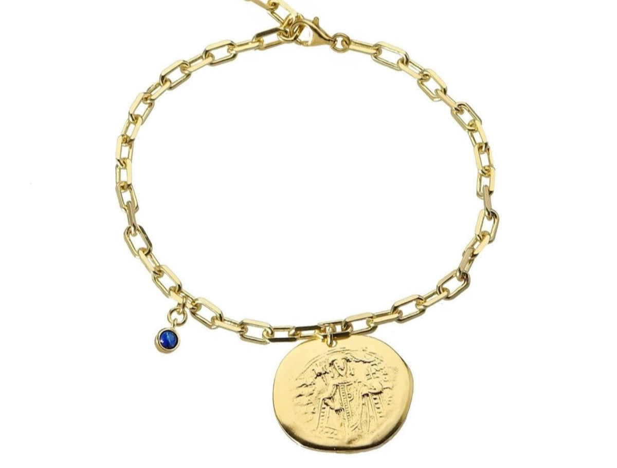 DANAI GIANNELLI | Constantinato bracelet with lapis lazuli