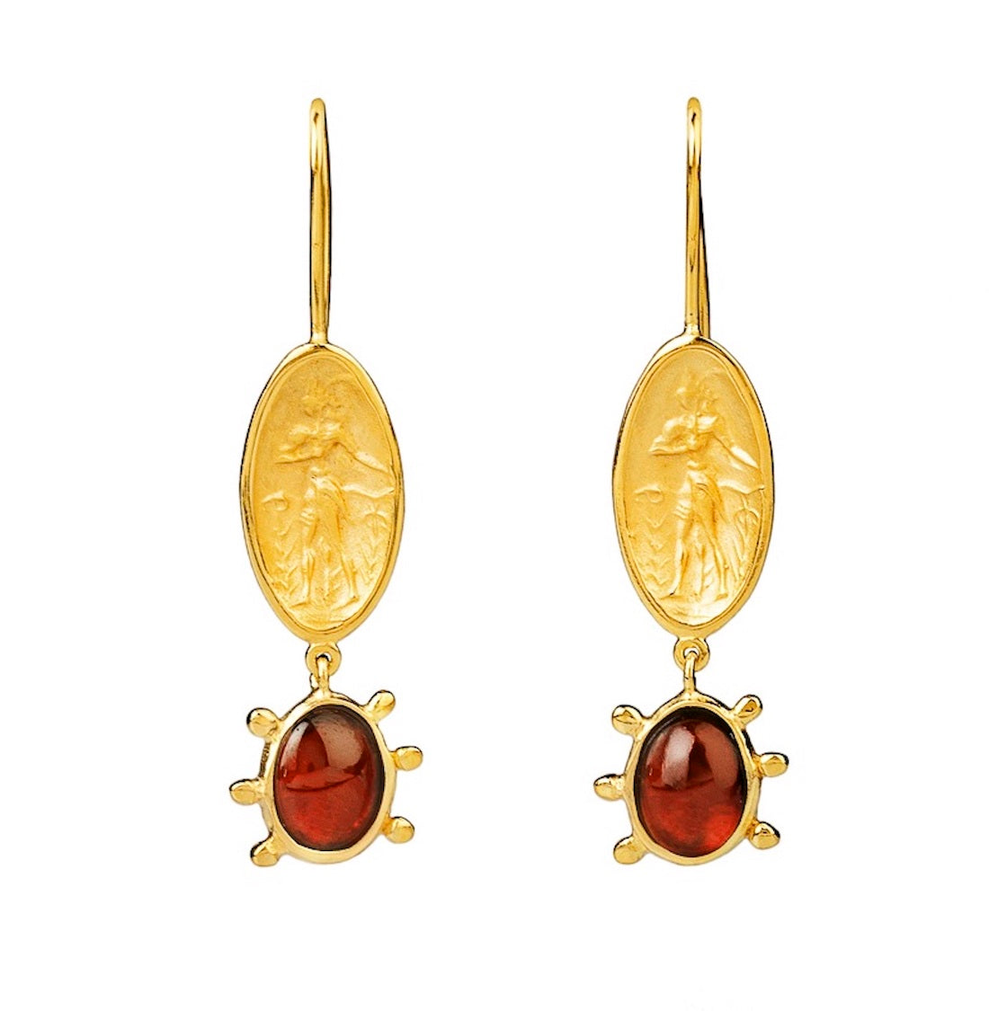 DANAI GIANNELLI | Dimitra garnet earrings