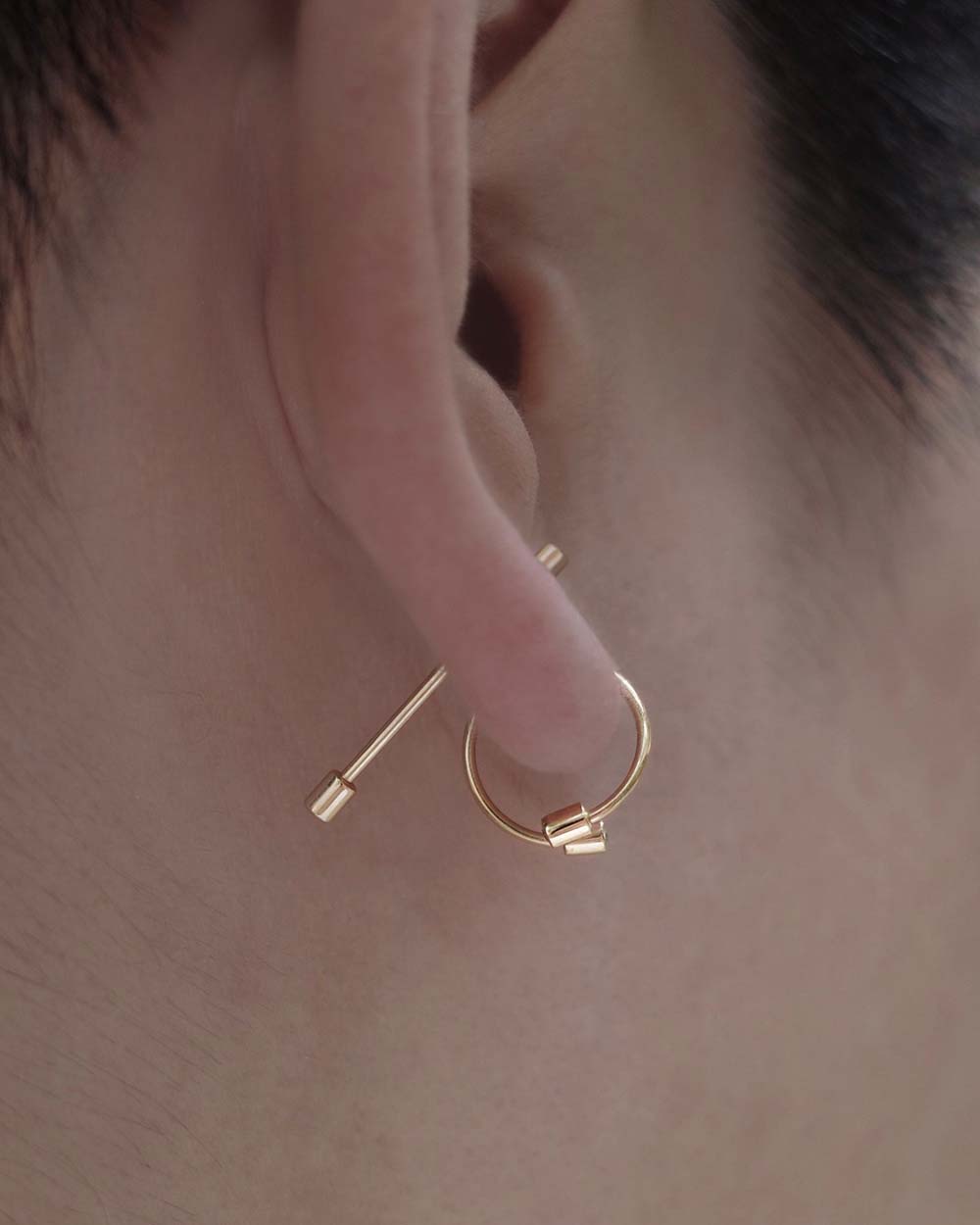 SHIHARA | Diamond Twist Pin Earring 02