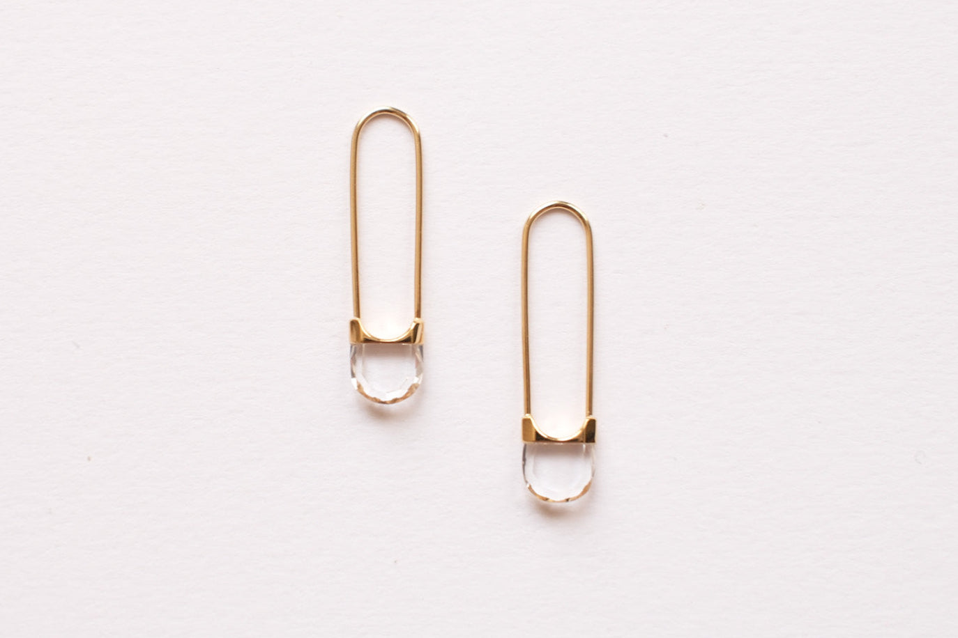 SIMMON SATO | DROP QUARTZ EARRINGS | OVAL SHORT