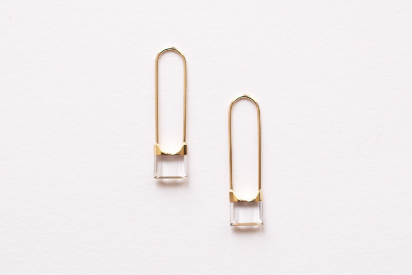 SIMMON SATO | DROP QUARTZ EARRINGS | SQUARE SHORT